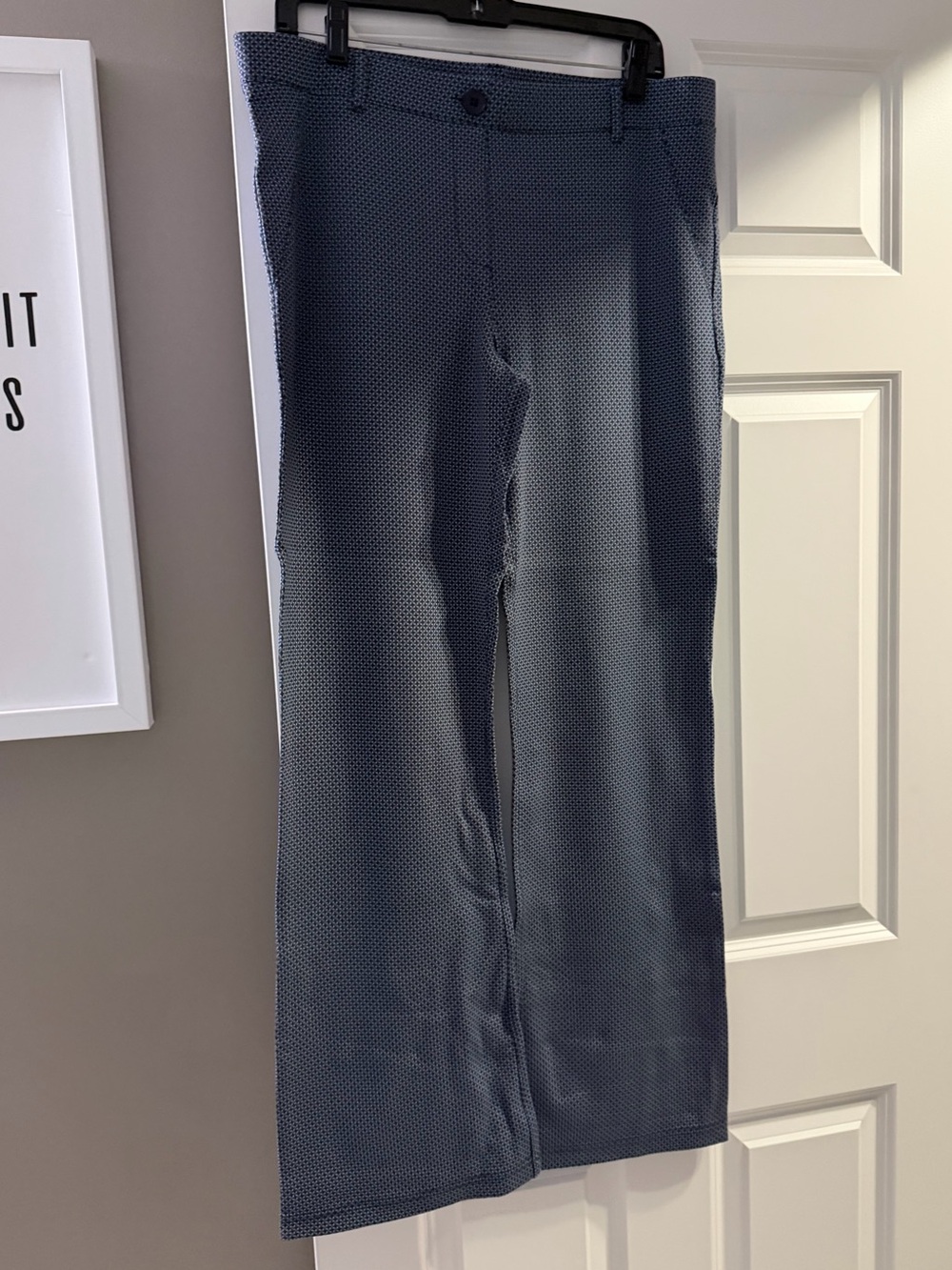 NWOT! XL Betabrand Women’s Navy and Gray Microdot Dress Pants